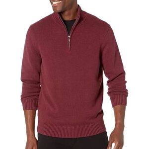 NWT Goodthreads Men's Soft Cotton Quarter-Zip Sweater